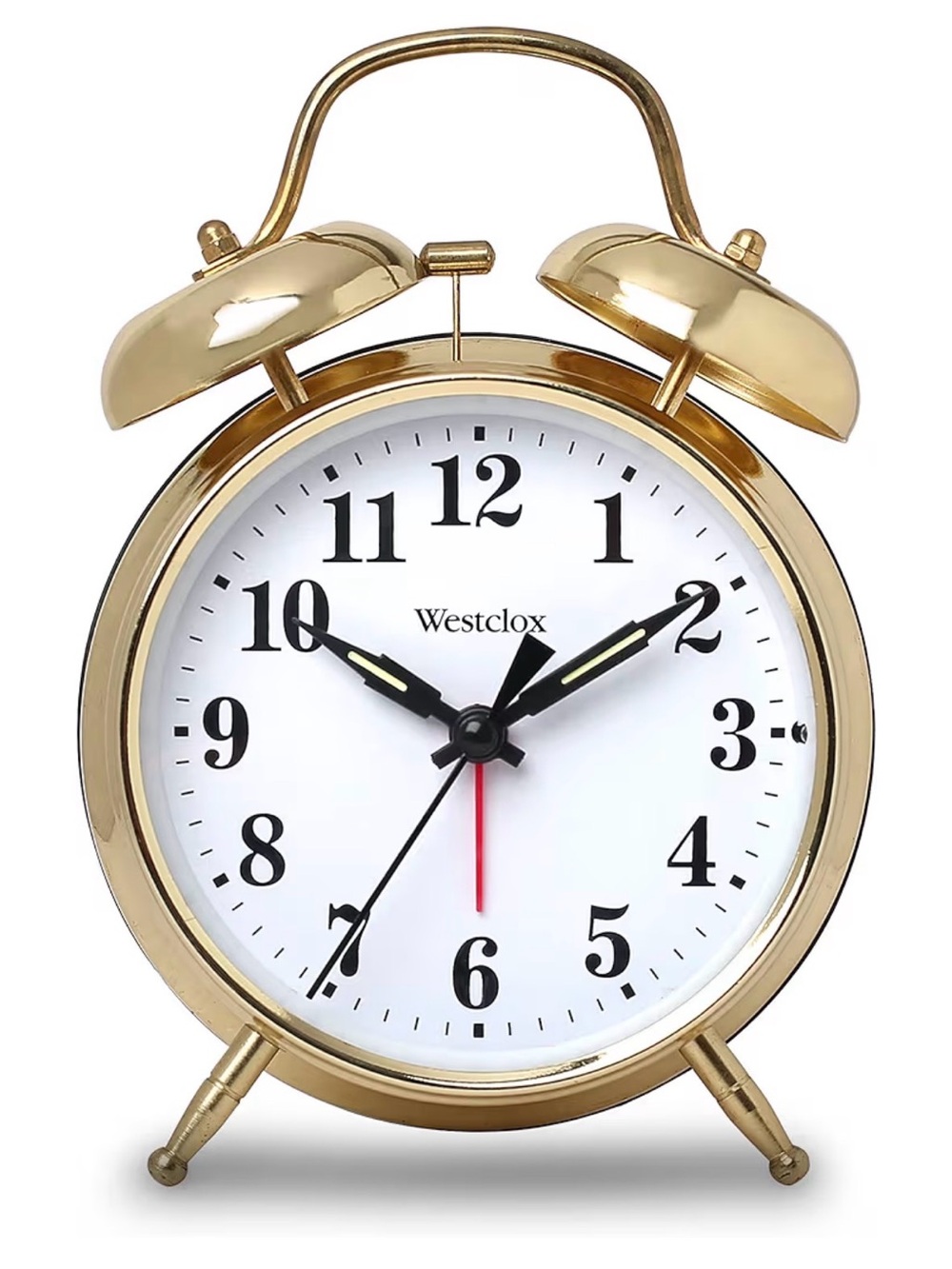 Gold Twin-Bell Alarm Clock - Classic Home Wall Decor